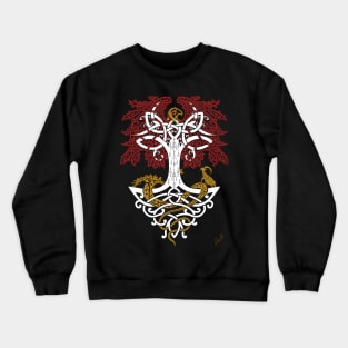 Yggdrasil and Creatures Norse Mythology Knotwork Crewneck Sweatshirt